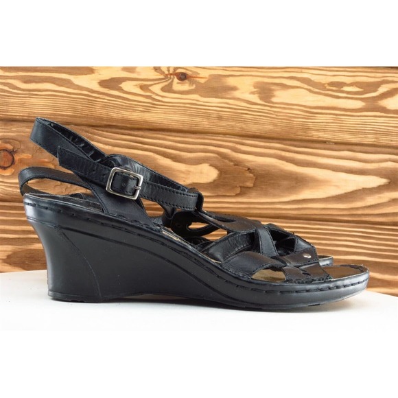 DOCKERS Sz 9 M Black Gladiator Leather Women Sandals - Picture 4 of 7